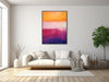 Large Geometric Canvas Wall Art - Framed Canvas Print - Modern Abstract Painting - Purple and Orange Artwork - Minimal Painting - &quot;ALLURE&quot;