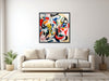 Large Abstract Canvas Wall Art - Framed Canvas Print - Modern Abstract Expressionist Painting - Extra Large Colorful Artwork - &quot;TANGLED&quot;