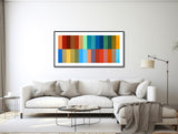 Mid Century Modern Art - Large Geometric Canvas Wall Art - Framed Abstract Canvas Print - Bold Colorful Minimal Artwork - &quot;GAMUT&quot;