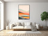 Large Abstract Landscape - Canvas Wall Art - Framed Canvas Print - Modern Landscape Painting - Colorful Artwork - &quot;MISTY HORIZON 2&quot;