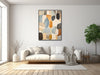 Large Mid-Century Canvas Wall Art - Framed Canvas Print - Midcentury Modern Abstract Painting - Large Geometric Artwork - &quot;TIMELESS TONES&quot;