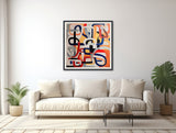 Colorful Abstract Wall Art - Large Contemporary Line Art - Framed Canvas Print - Modern Abstract Expressionist Painting - &quot;TWIST AND TURN&quot;