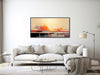 Abstract Landscape Painting - Framed Canvas Print - Modern Minimal Art - Contemporary Panoramic Art - Desert Earth Tones - &quot;AFTER THE STORM&quot;