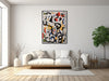 Colorful Abstract Wall Art - Large Contemporary Line Art - Framed Canvas Print - Modern Abstract Expressionist Painting - &quot;NOTABLE 1&quot;