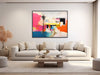 Mid-Century Architecture Art - Framed Canvas Print - Palm Springs Retro Wall Art - Mid Century Modern Abstract Painting - SUNNYSIDE ABSTRACT