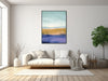 Large Minimal Abstract Landscape - Framed Canvas Wall Art Print - Colorful Modern Landscape Painting - Extra Large Art - &quot;TRANQUIL VIEW&quot;