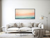 Coastal Abstract Artwork - Modern Seascape Painting - Nautical Framed Canvas Print - Ocean Wall Art - Large Beach Art - &quot;PASTEL TIDE&quot;