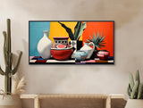 Southwestern Still Life Painting  - Modern Western Decor - Agave Cactus and Pottery Art - Framed Canvas or Giclée Print - &quot;SONORAN STILL 1&quot;