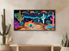 Southwestern Wall Art - Sonoran Desert Landscape - Western Decor - Panoramic Cactus Painting - Framed Canvas or Giclée Print - &quot;LA FIESTA&quot;