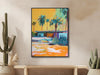 Mid-Century Architecture Art - Palm Springs Retro Painting - Vintage Wall Art - Midcentury Modern - Canvas Giclée Print - &quot;PARADISE PALMS&quot;