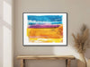 Minimal Abstract Desert Landscape - Bold Bright Modern Art  - Blue, Orange, Purple - Large Canvas Giclee Print- &quot;DESERT IMPRESSIONS&quot;