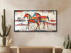 Southwestern Wall Art - Running Horse Painting - Rustic Ranch Decor - Modern Western Art - Framed Canvas or Giclée Print - &quot;TRAILBLAZIN&#39;&quot;