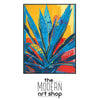 a picture of a plant with the words the modern art shop on it