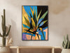 Abstract Yucca Painting - Western Desert Wall Art - Geometric Botanical - Retro Midcentury Art - Canvas or Paper - &quot;TIMELESS PERSPECTIVE&quot;