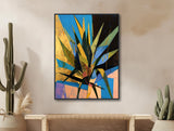 Abstract Yucca Painting - Western Desert Wall Art - Geometric Botanical - Retro Midcentury Art - Canvas or Paper - &quot;TIMELESS PERSPECTIVE&quot;